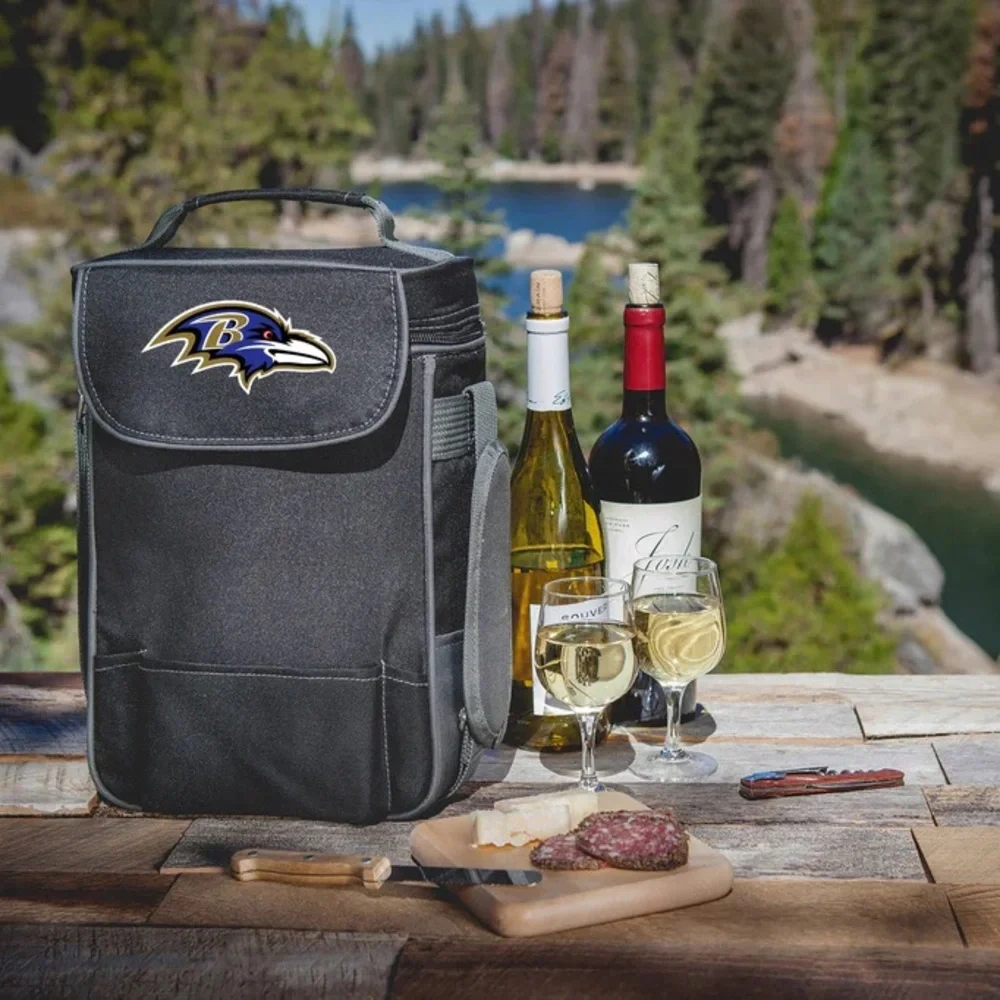 NFL Baltimore RAVENS Duet Wine & Cheese Tote - Picture 3 of 16